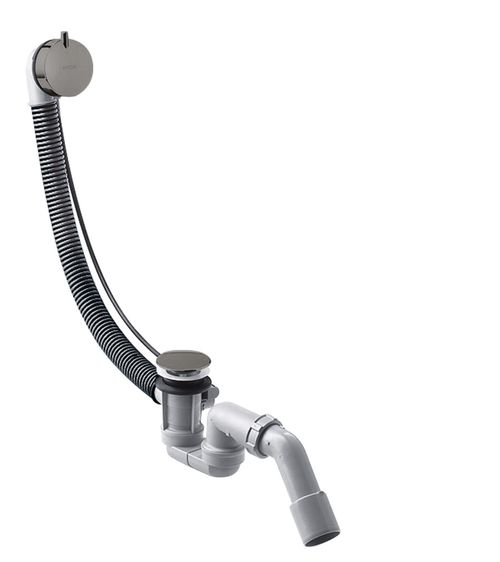 Hansgrohe-HG-Komplettset-Ablauf-und-Ueberlaufgarnitur-fuer-Normalwannen-Polished-Black-Chrome-58316330 gallery number 1